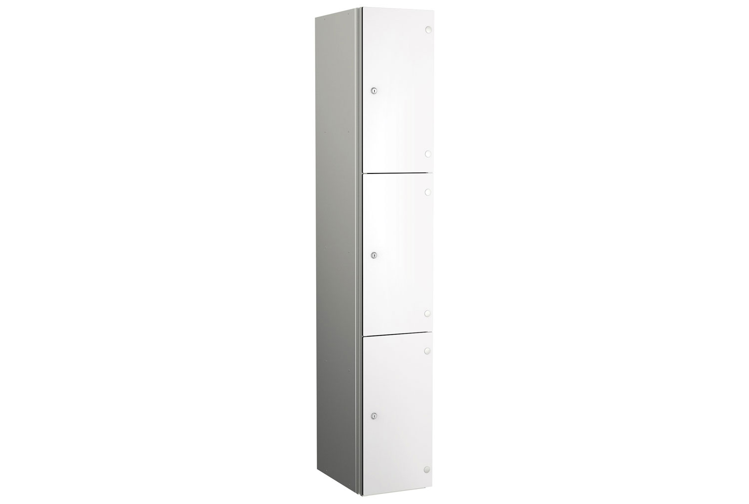 Probe ZenBox Aluminium Wet Area 3 Door Locker, 40wx45dx180h(cm), Cam Lock, White