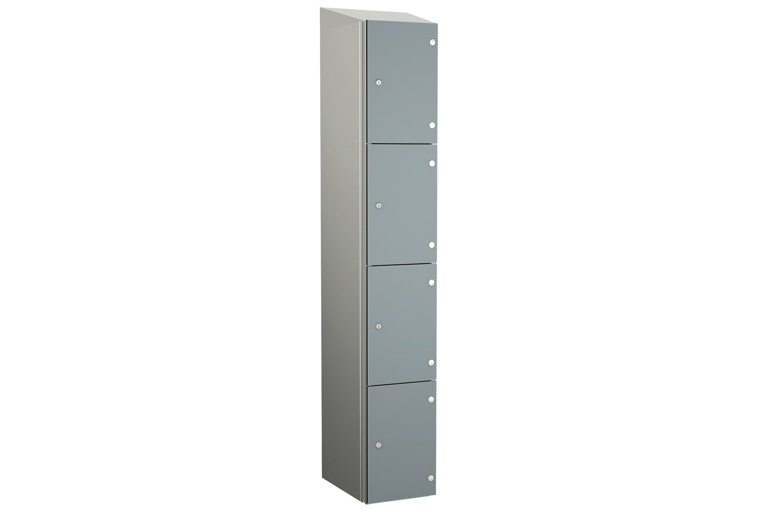 Probe ZenBox Aluminium Wet Area 4 Door Locker With Sloping Top, 30wx45dx195h (cm), Cam Lock, Dust