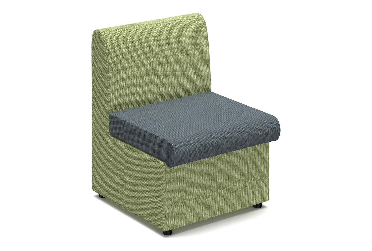 Portland 2 Tone Modular Soft Seating, Side Chair, Elapse Grey Seat/Endurance Back