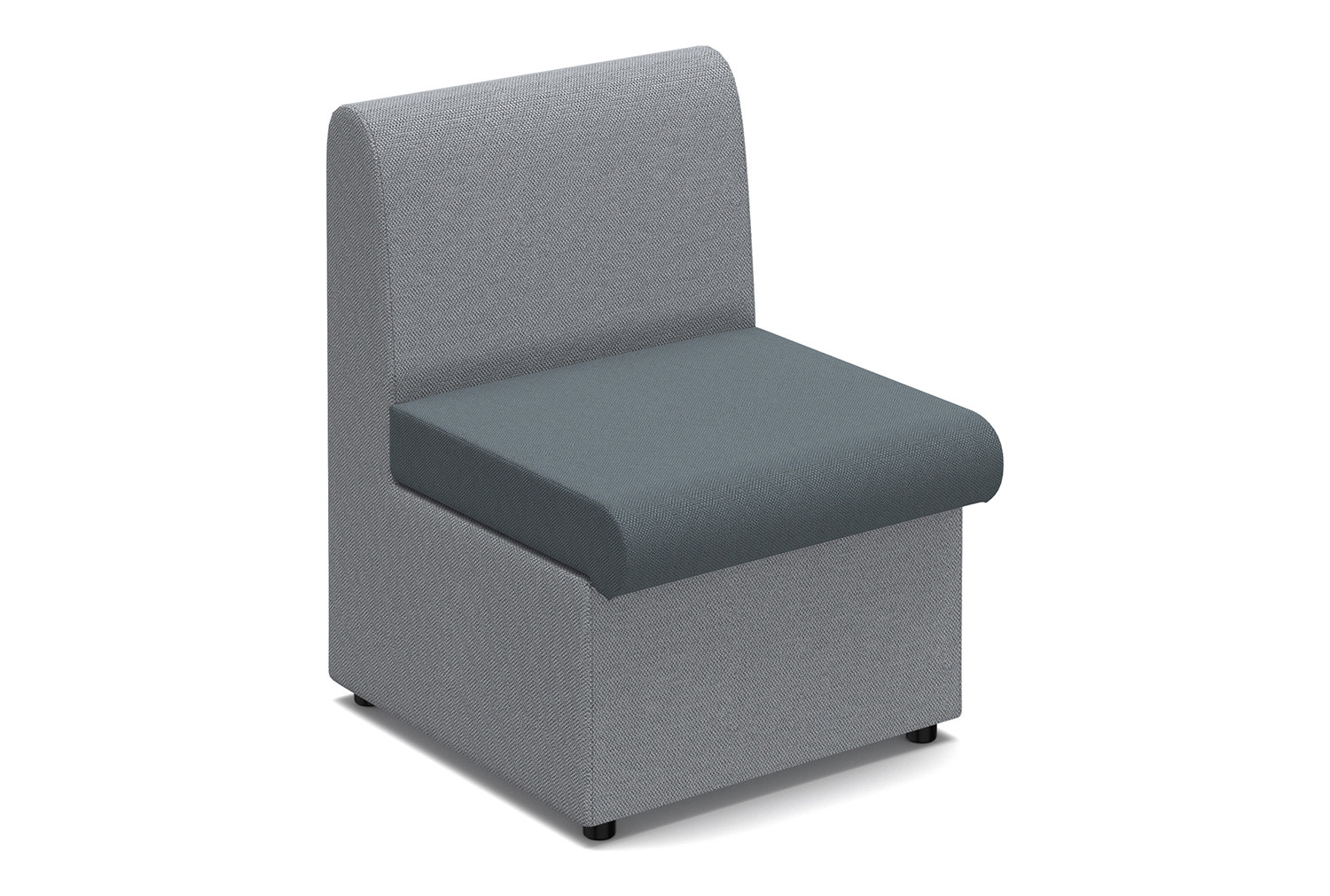 Portland 2 Tone Modular Soft Seating, Side Chair, Elapse Grey Seat/Late Grey Back
