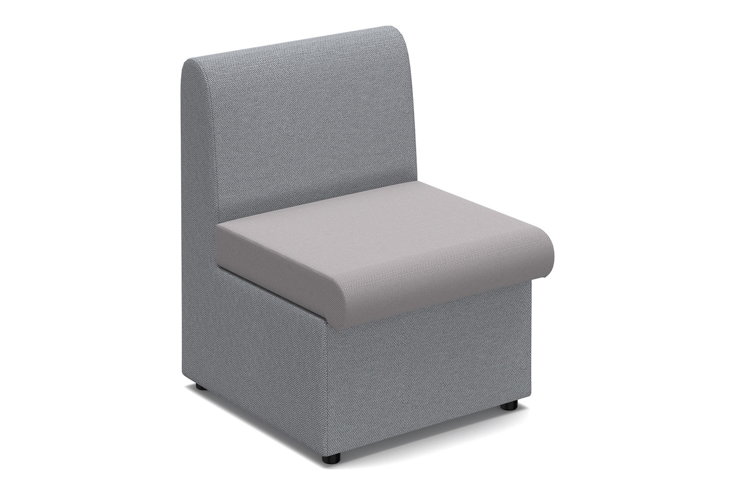 Portland 2 Tone Modular Soft Seating, Side Chair, Forecast Grey Seat/Late Grey Back