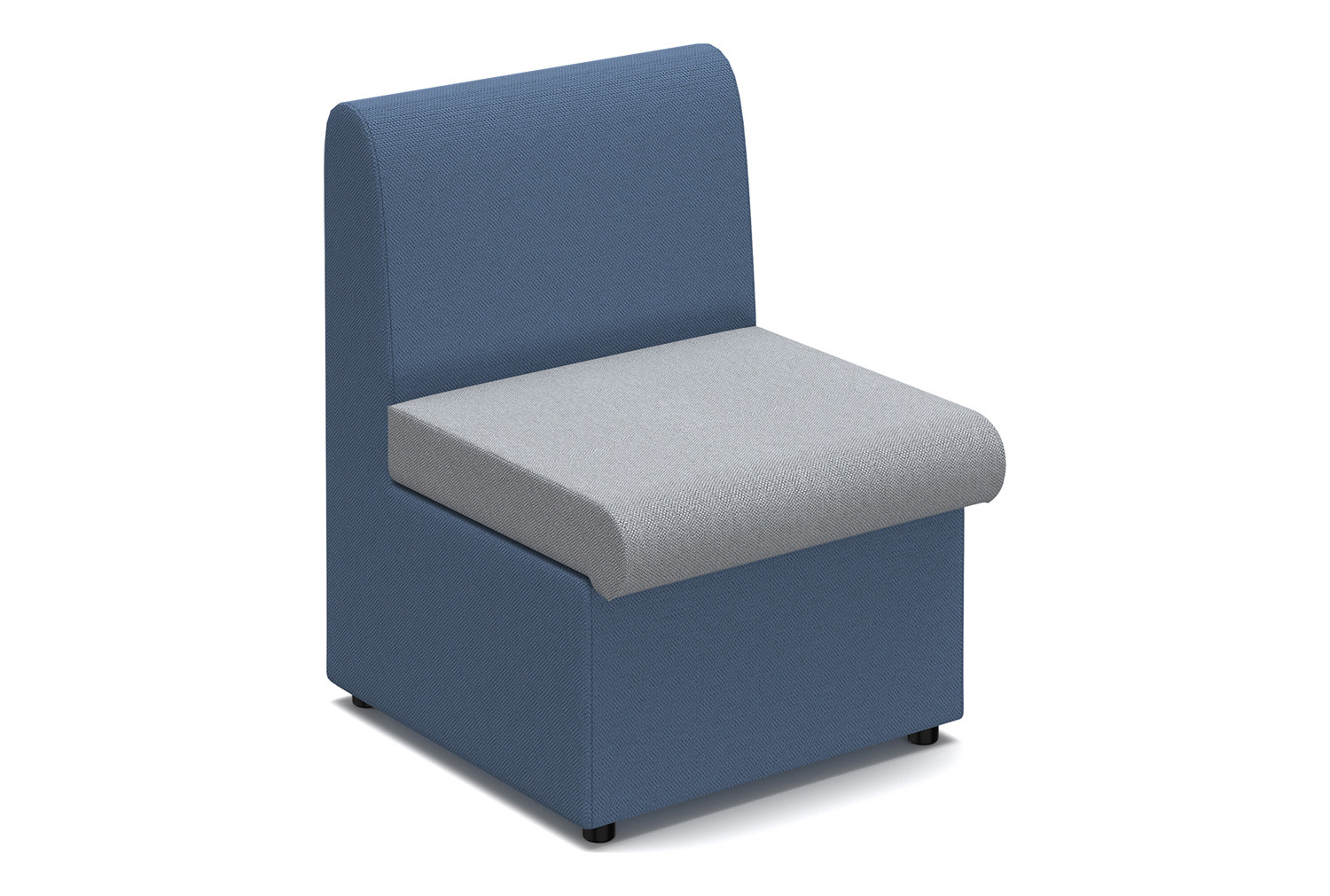 Portland 2 Tone Modular Soft Seating, Side Chair, Late Grey Seat/Range Blue Back