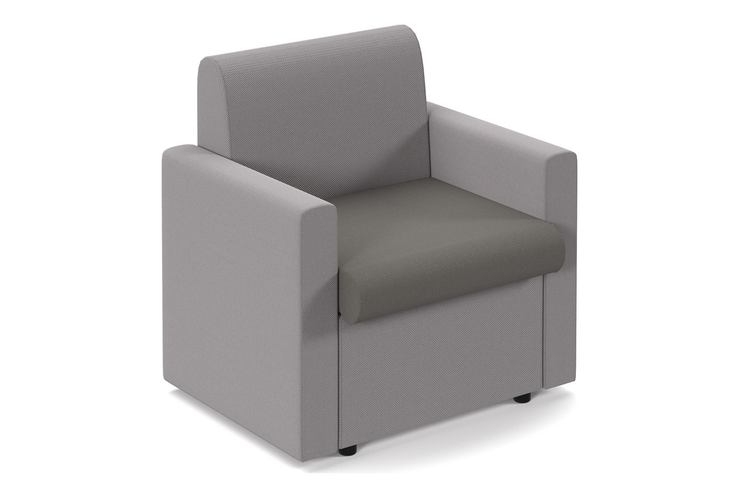 Portland 2 Tone Modular Soft Seating, Armchair, Present Grey Seat/Forecast Grey Back