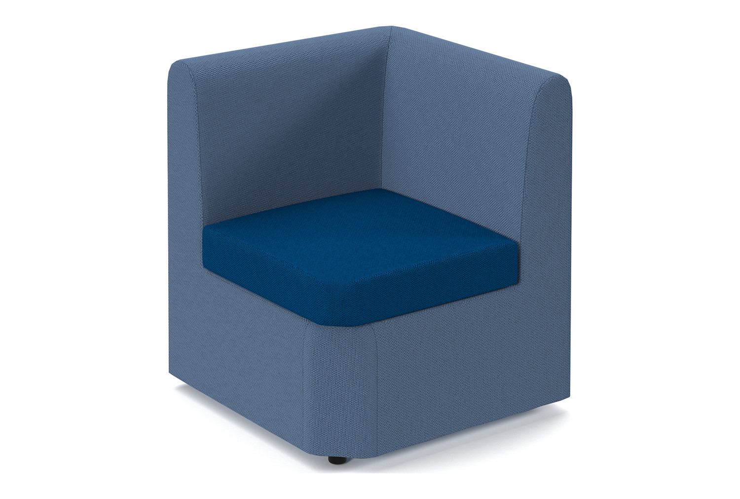 Portland 2 Tone Modular Soft Seating, Corner Unit, Maturity Blue Seat/Range Blue Back