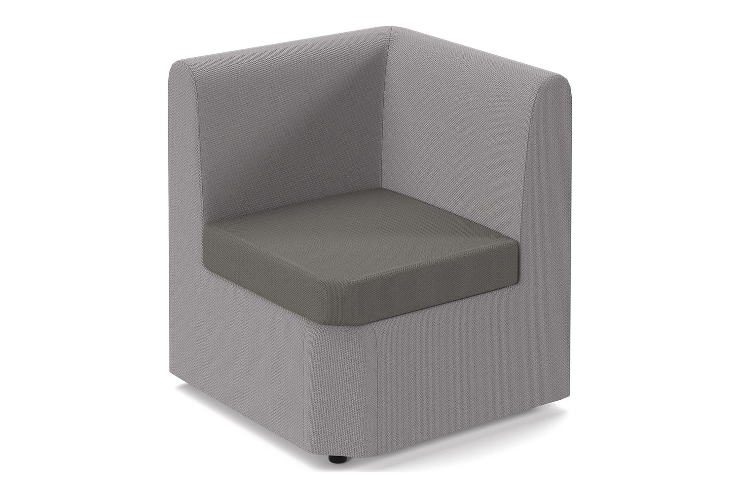 Portland 2 Tone Reception Modular Soft Seating, Corner Unit, Present Seat/Forecast Back