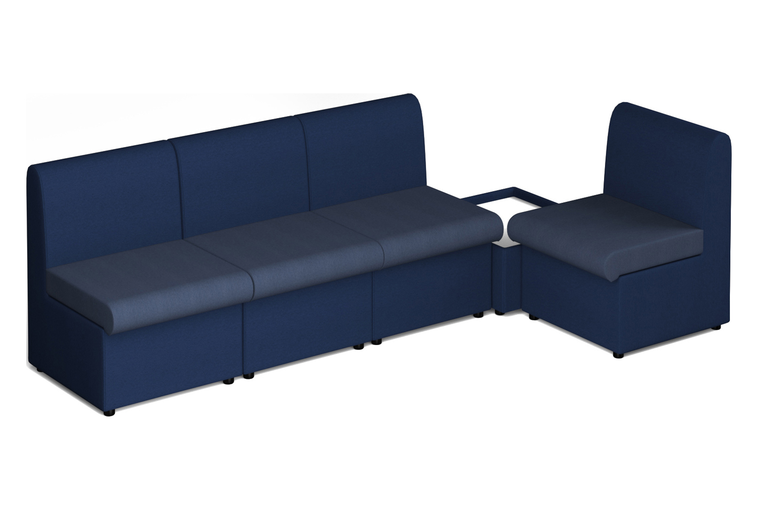 Portland 2 Tone Deluxe Reception Modular Soft Seating Bundle Deal, Elapse Grey Seat/Range Blue Back
