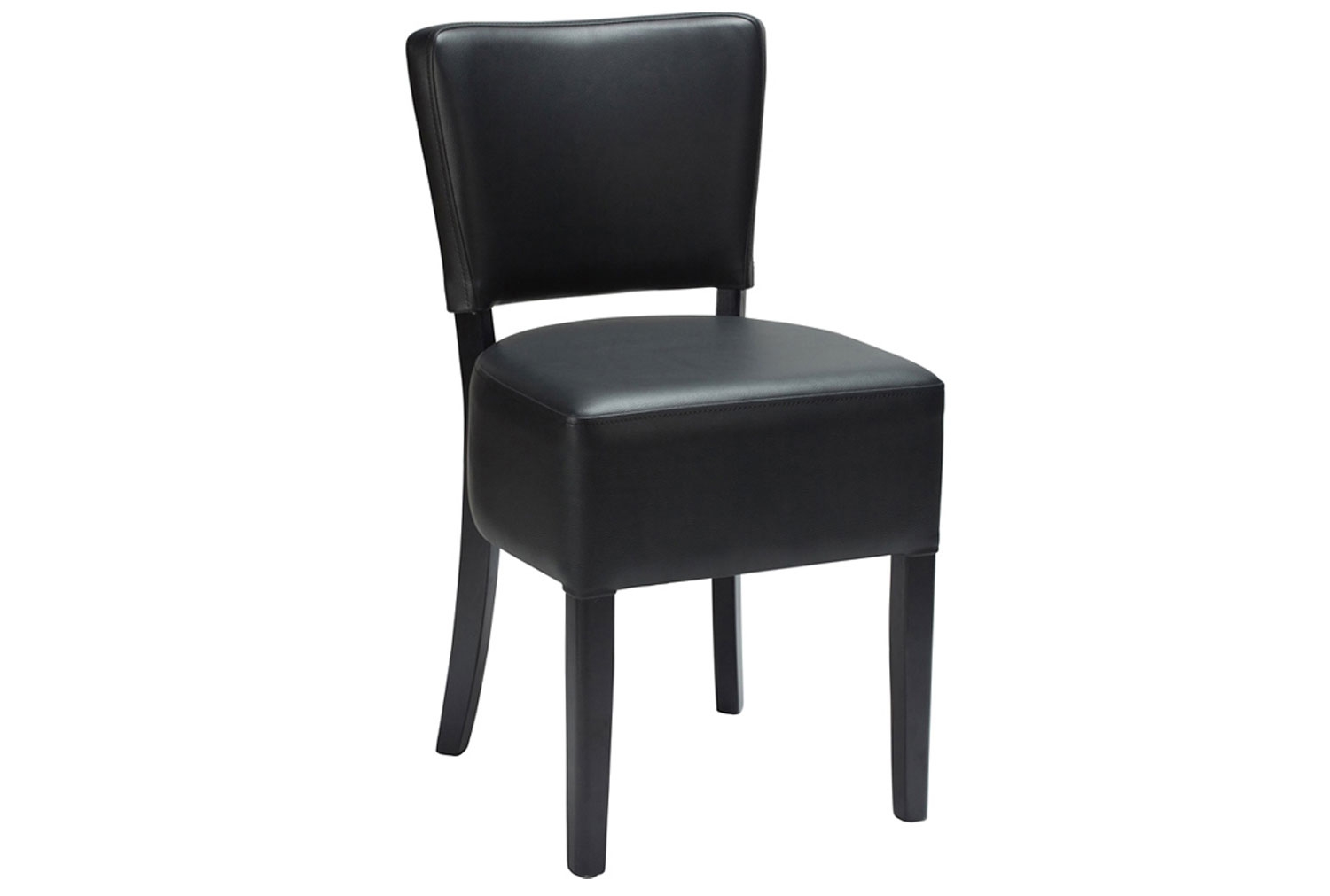 Qty 2 - Levis Side Chair (Black Frame), Black