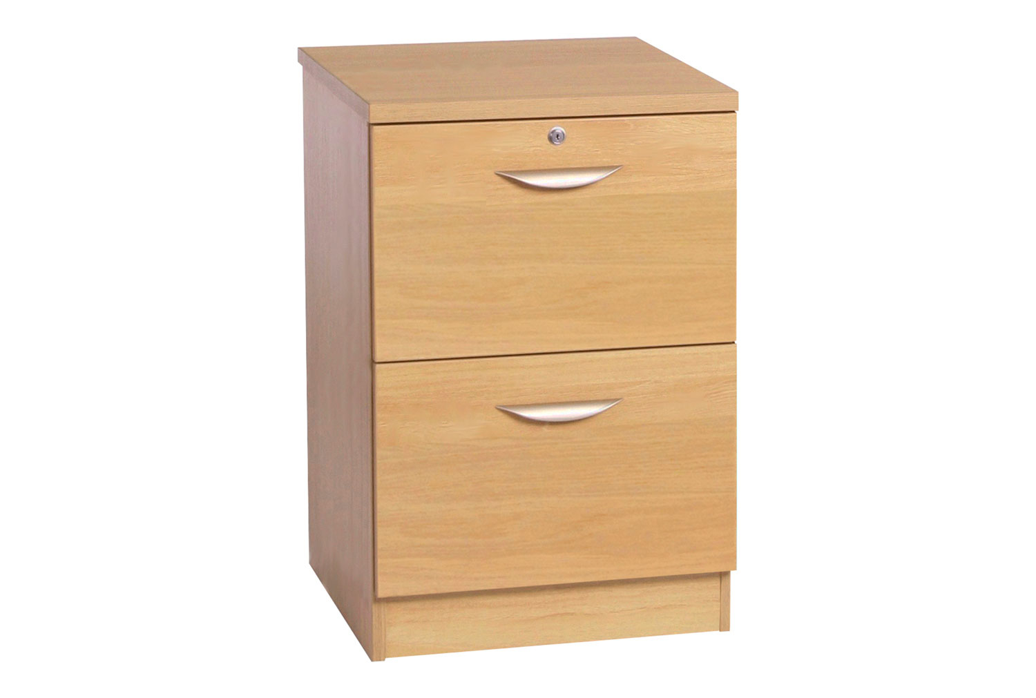 Small Office 2 Drawer Filing Cabinet, Classic Oak