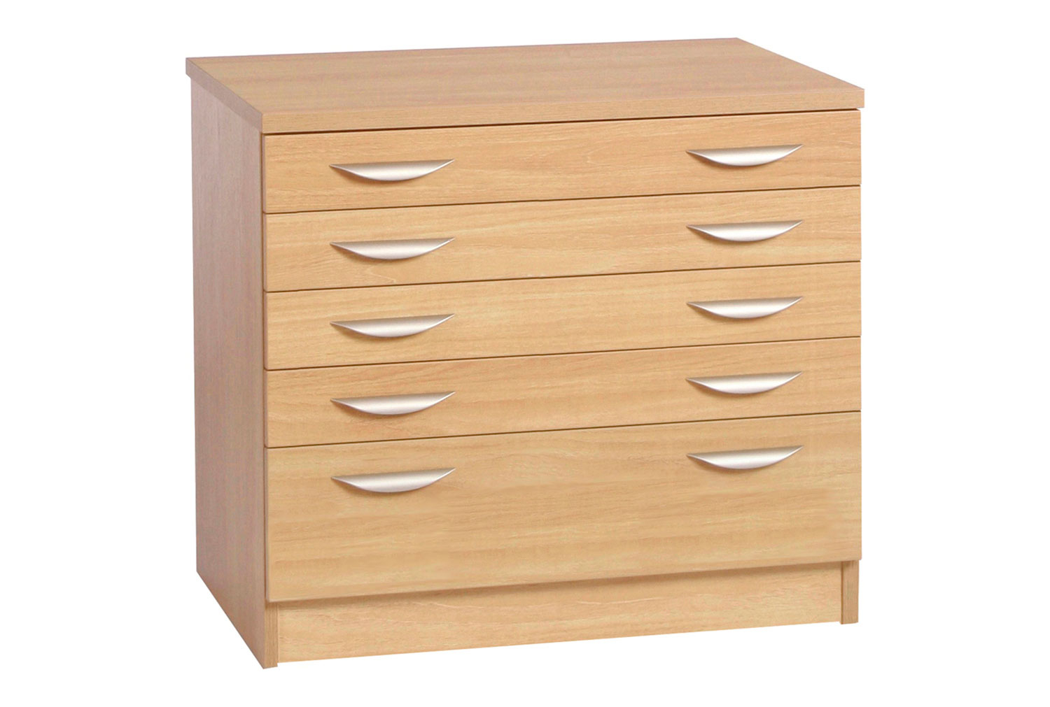 Small Office 5 Drawer Chest, Classic Oak