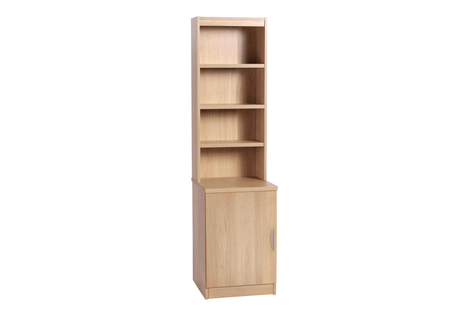 Small Office Home Office Desk High Cupboard With Hutch Bookcase, 48w (cm), Sandstone