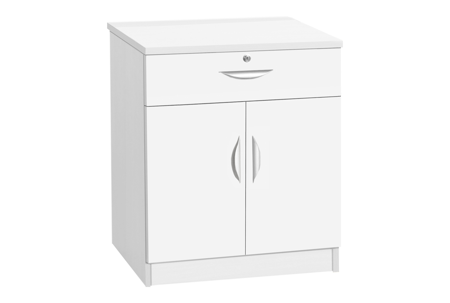Small Office Deep Cupboard Drawer Chest, White