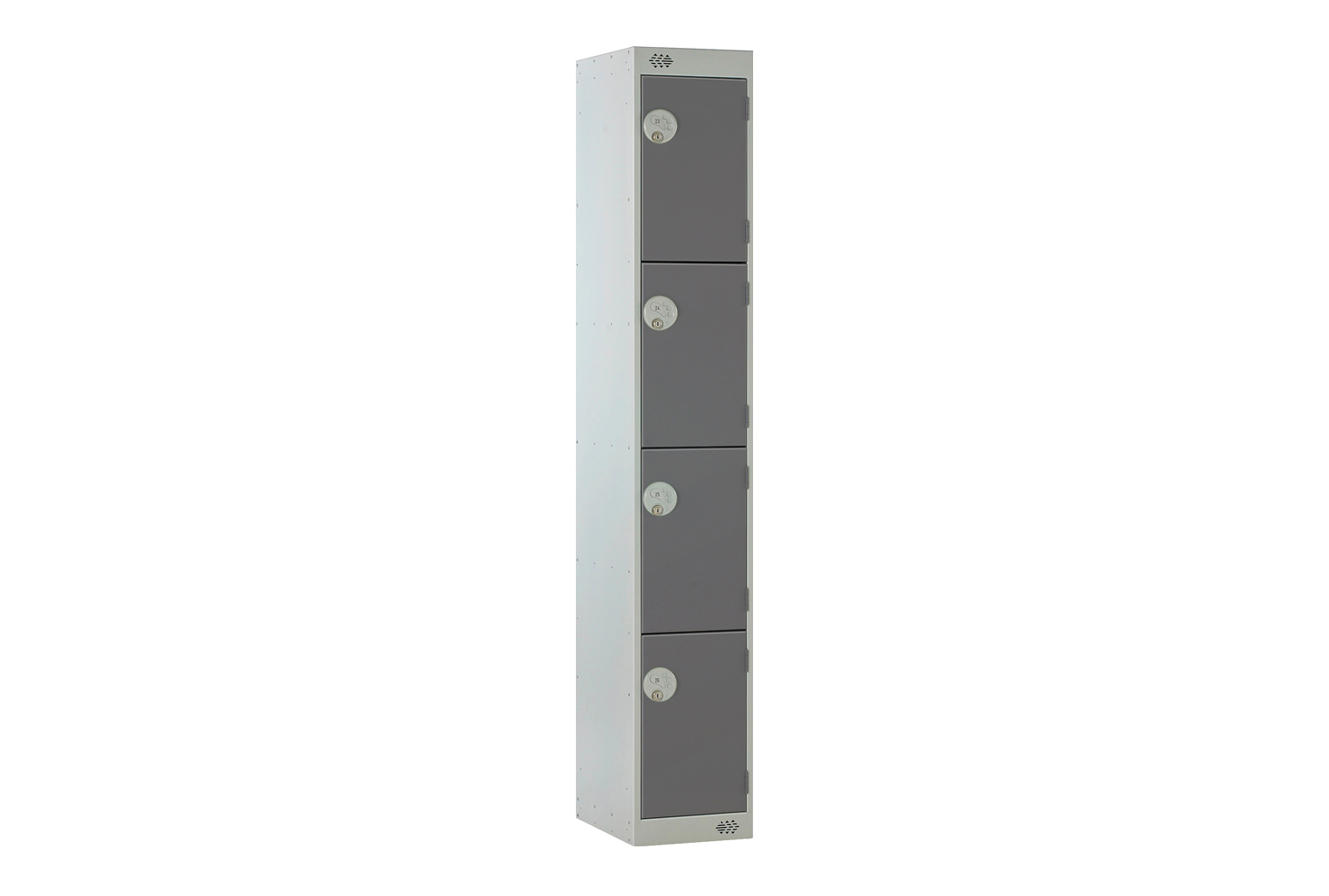 Deluxe 4 Door Locker, 30wx30dx180h (cm), Cam Lock, Dark Grey