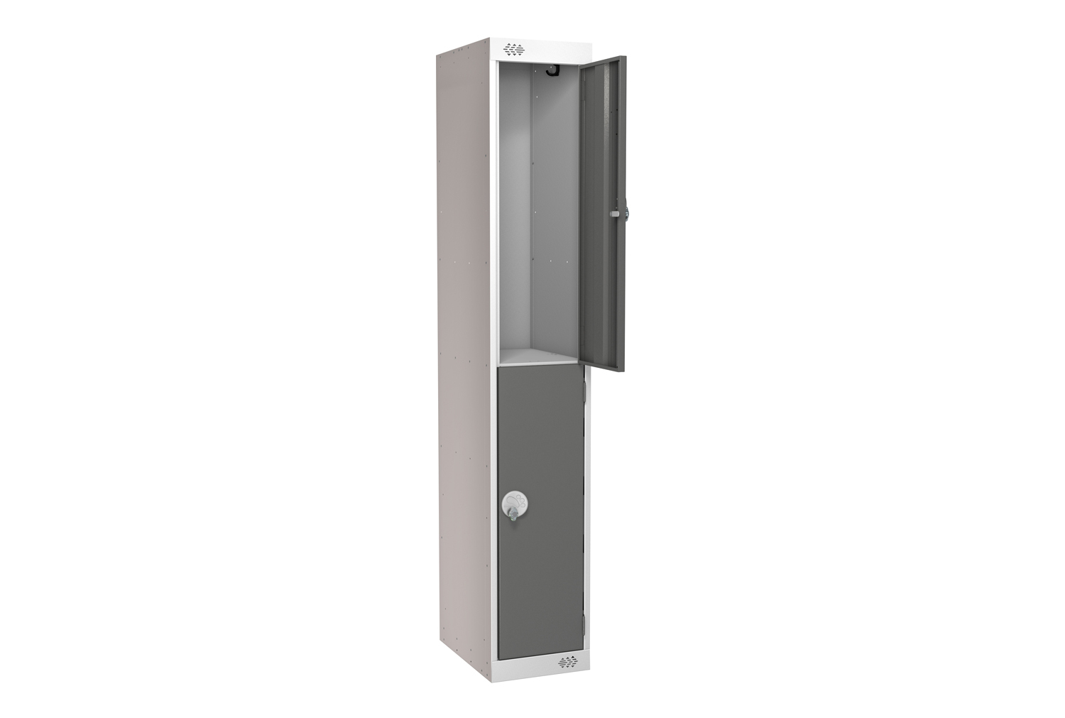 Deluxe 2 Door Locker, 30wx45dx180h (cm), Hasp Lock, Dark Grey