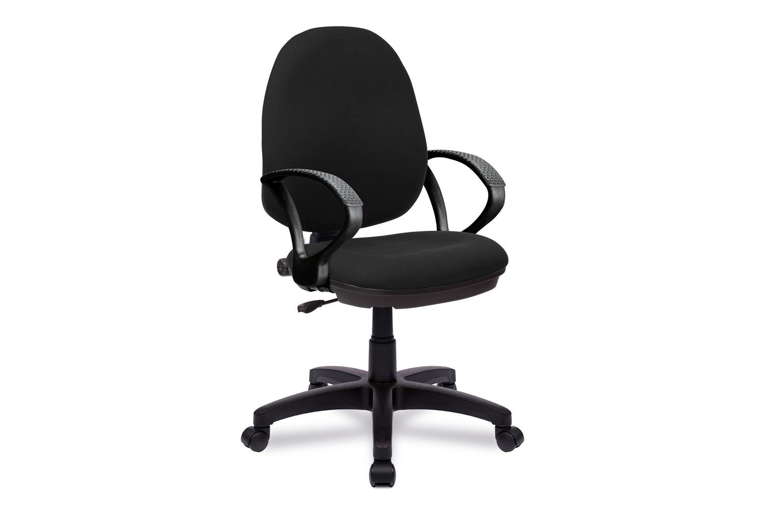 Mineo 1 Lever Operator Office Chair With Fixed Arms, Black, Fully Installed