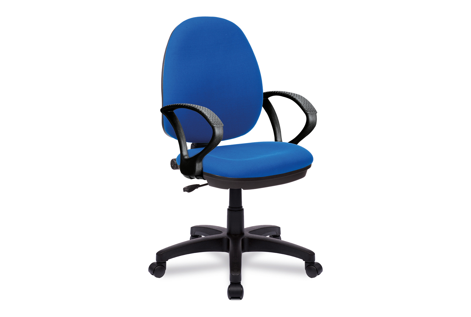 Mineo 1 Lever Operator Office Chair With Fixed Arms, Blue, Fully Installed