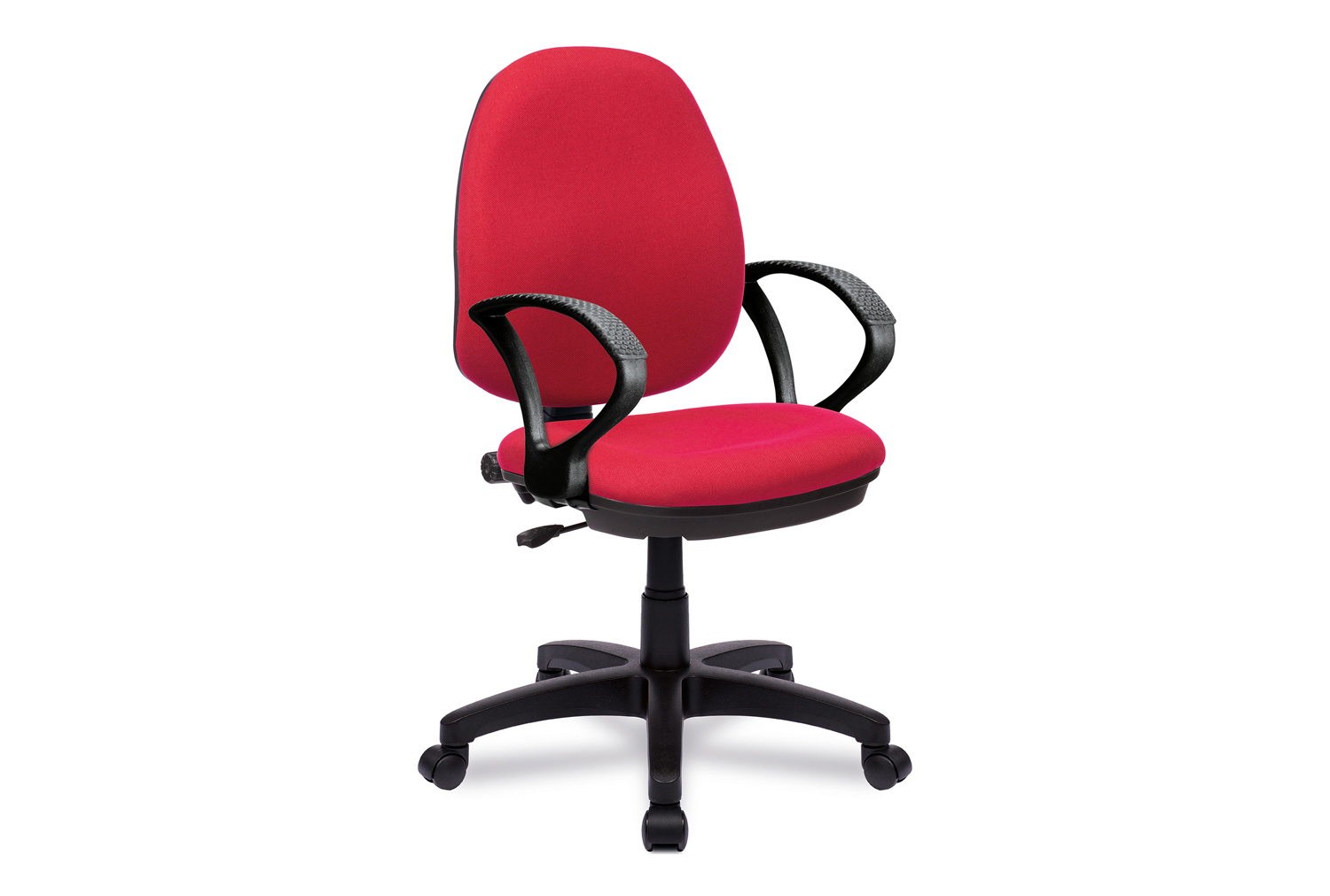 Mineo 1 Lever Operator Office Chair With Fixed Arms, Red, Fully Installed