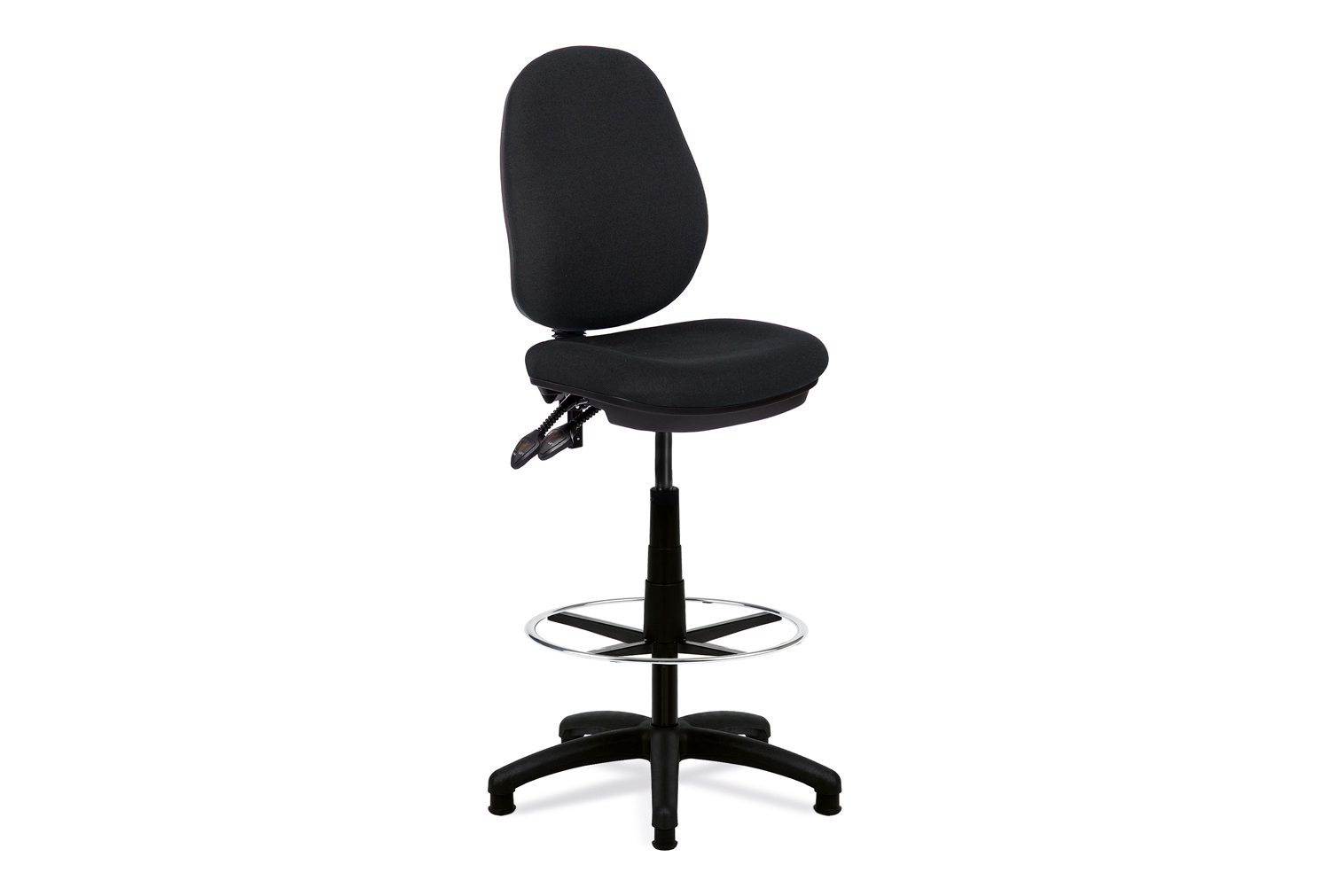 Mineo 2 Lever Draughtsman Office Chair, Black, Express Delivery