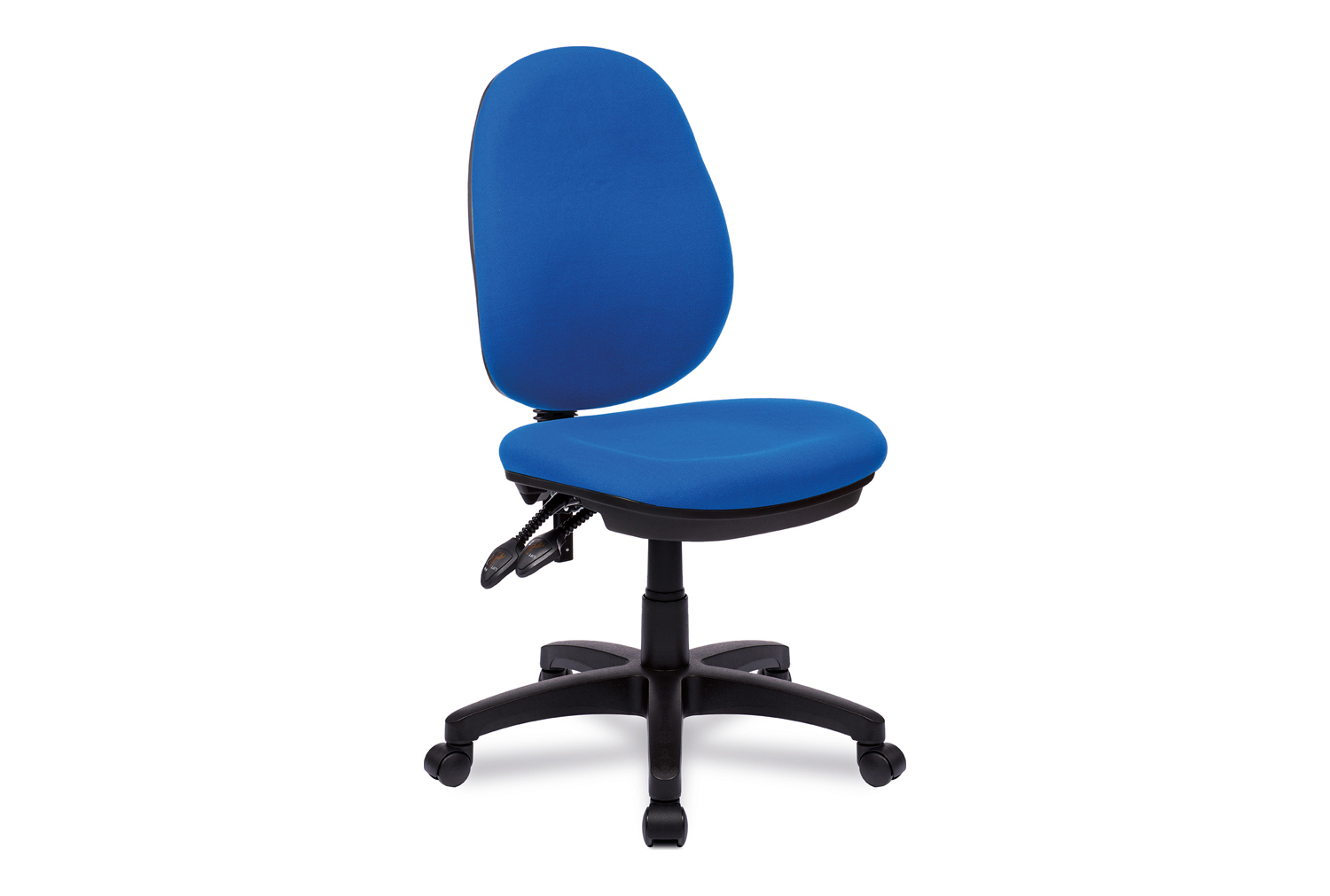 Mineo 2 Lever Operator Office Chair No Arms, Blue, Fully Installed