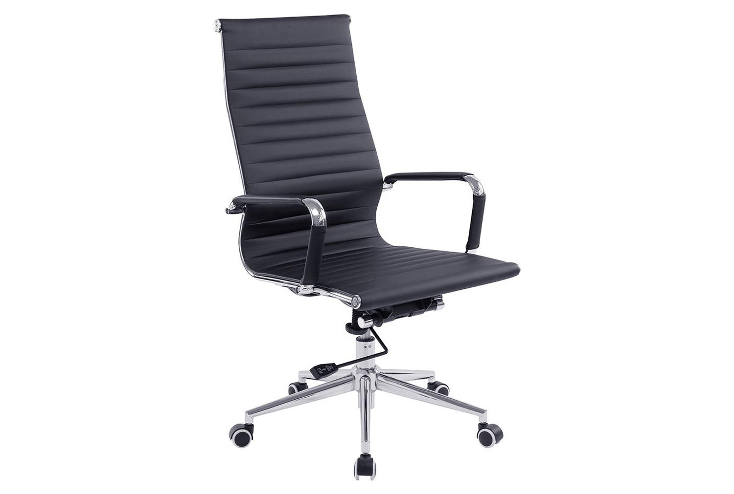 Andruzzi High Back Black Bonded Leather Executive Office Chair, Black, Express Delivery