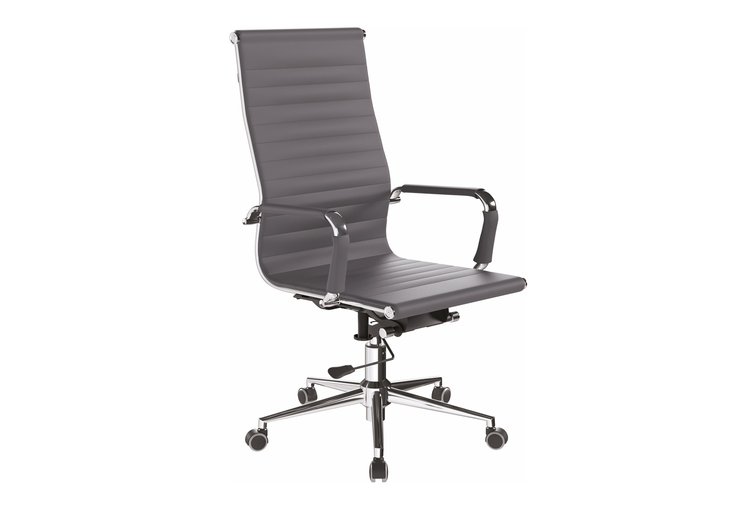 Andruzzi High Back Black Bonded Leather Executive Office Chair, Grey, Express Delivery