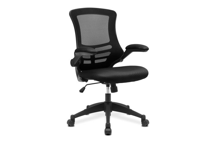 Moon Mesh Back Operator Office Chair With Black Base (Black), Fully Installed