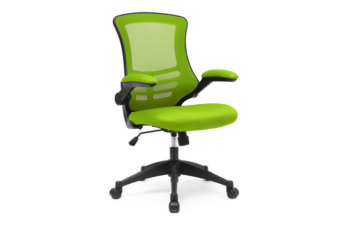 Moon Mesh Back Operator Office Chair With Black Base (Lime Green), Express Delivery