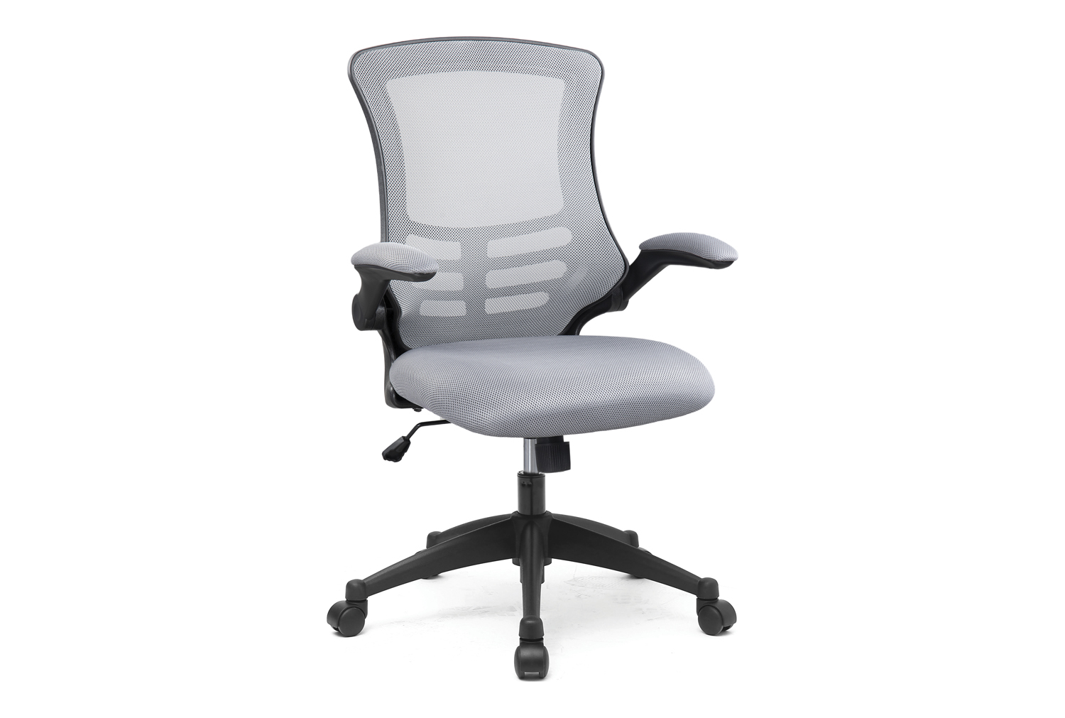Moon Mesh Back Operator Office Chair With Black Base (Grey), Fully Installed