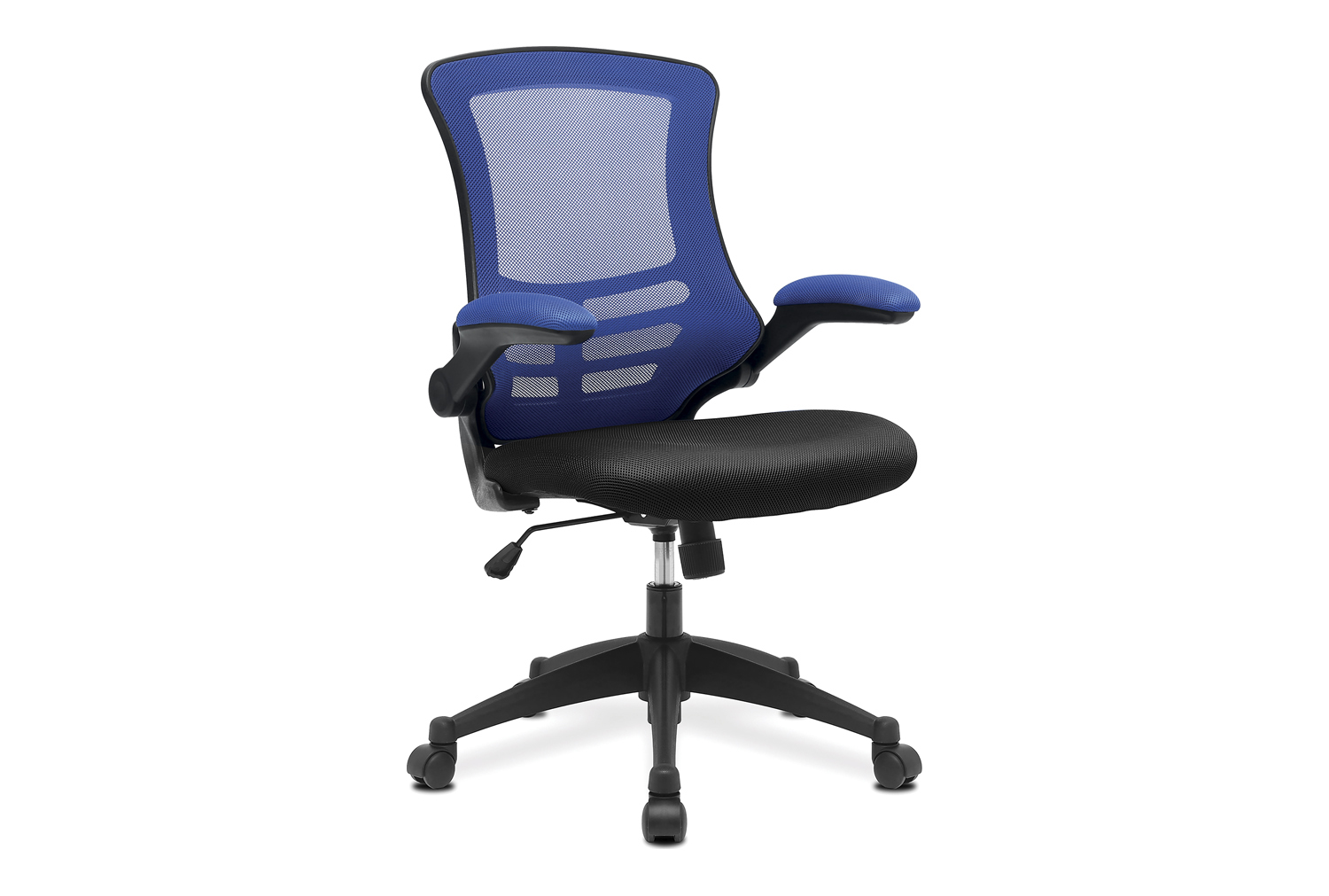 Moon High Mesh Back Operator Office Chair With Black Base (Blue/Black), Fully Installed