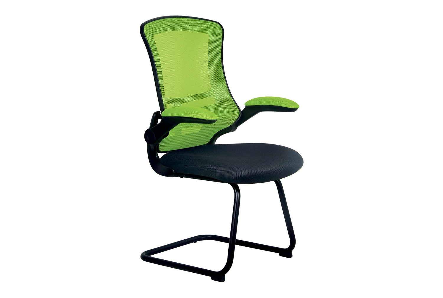 Moon Mesh Back Cantilever Office Chair With Black Frame (Lime Green/Black), Express Delivery