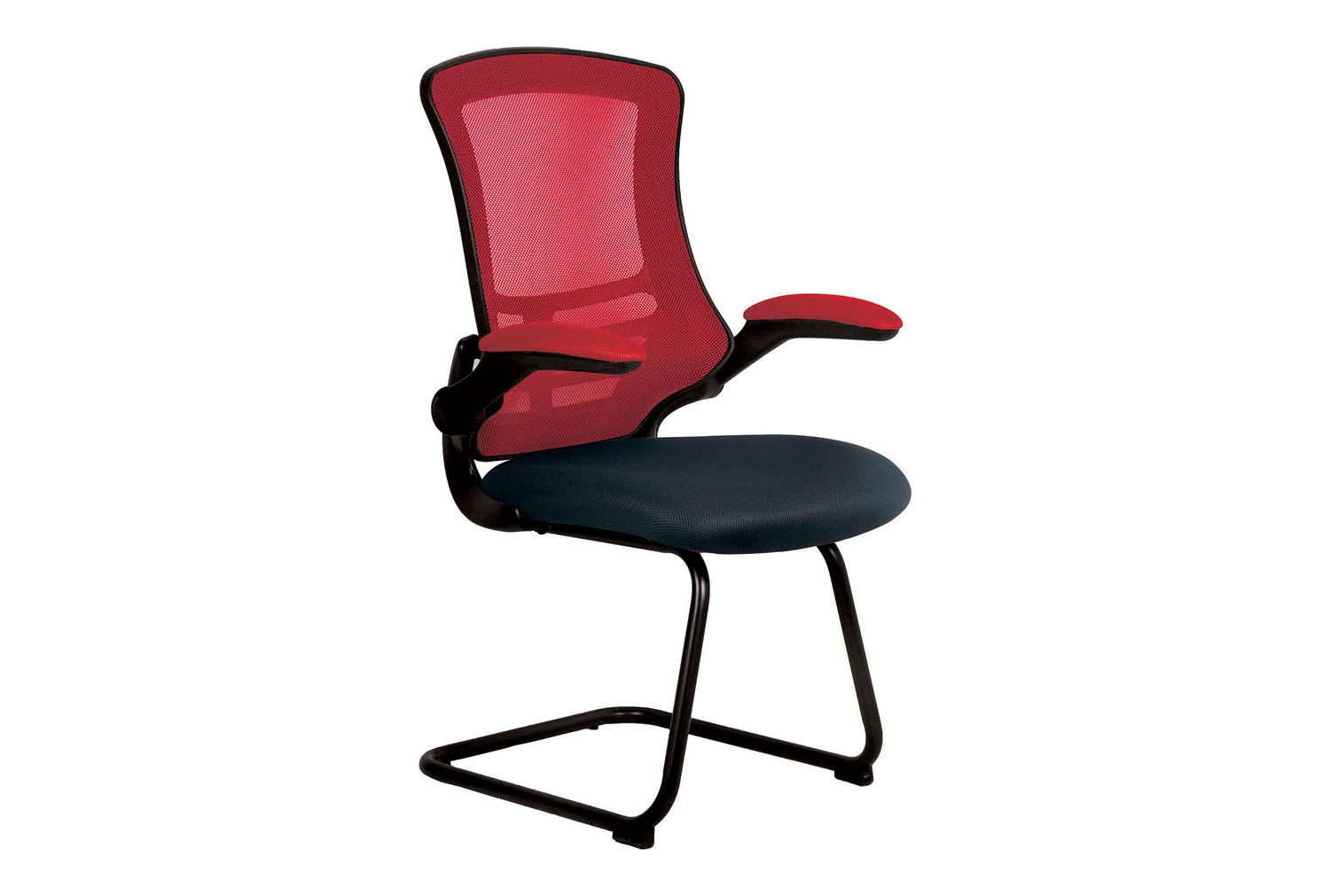 Moon Mesh Back Cantilever Office Chair With Black Frame (Red/Black), Fuly Installed