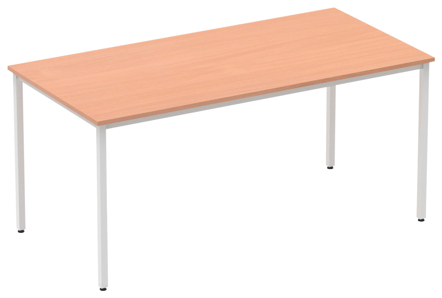 Vitali Rectangular Meeting Table (Square Legs), 160wx80dx73h (cm), Beech, Fully Installed
