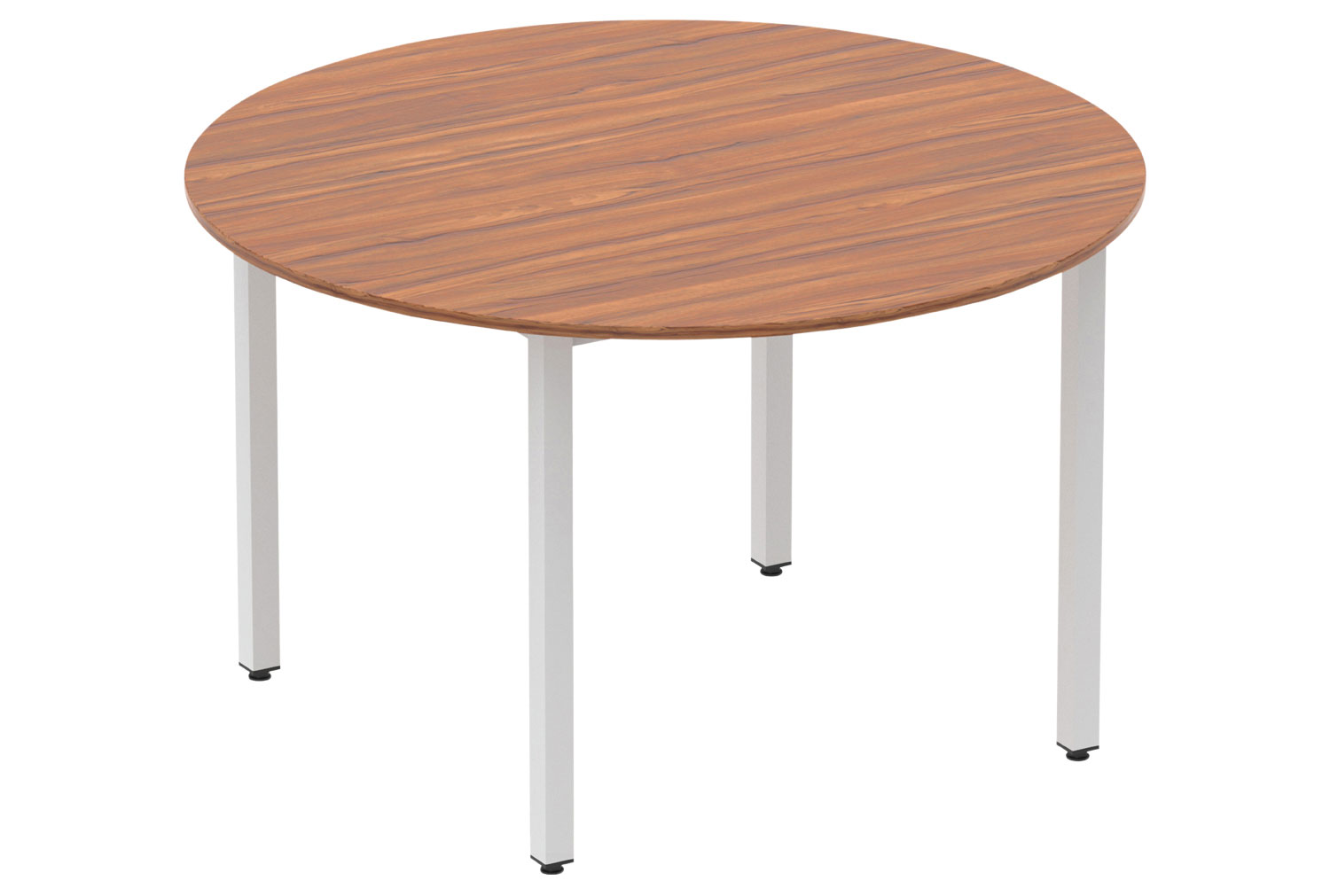 Vitali Circular Meeting Table (Square Legs), Walnut