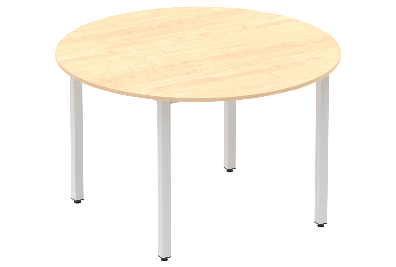 All Maple Circular Meeting Table (Square Legs), Express Delivery