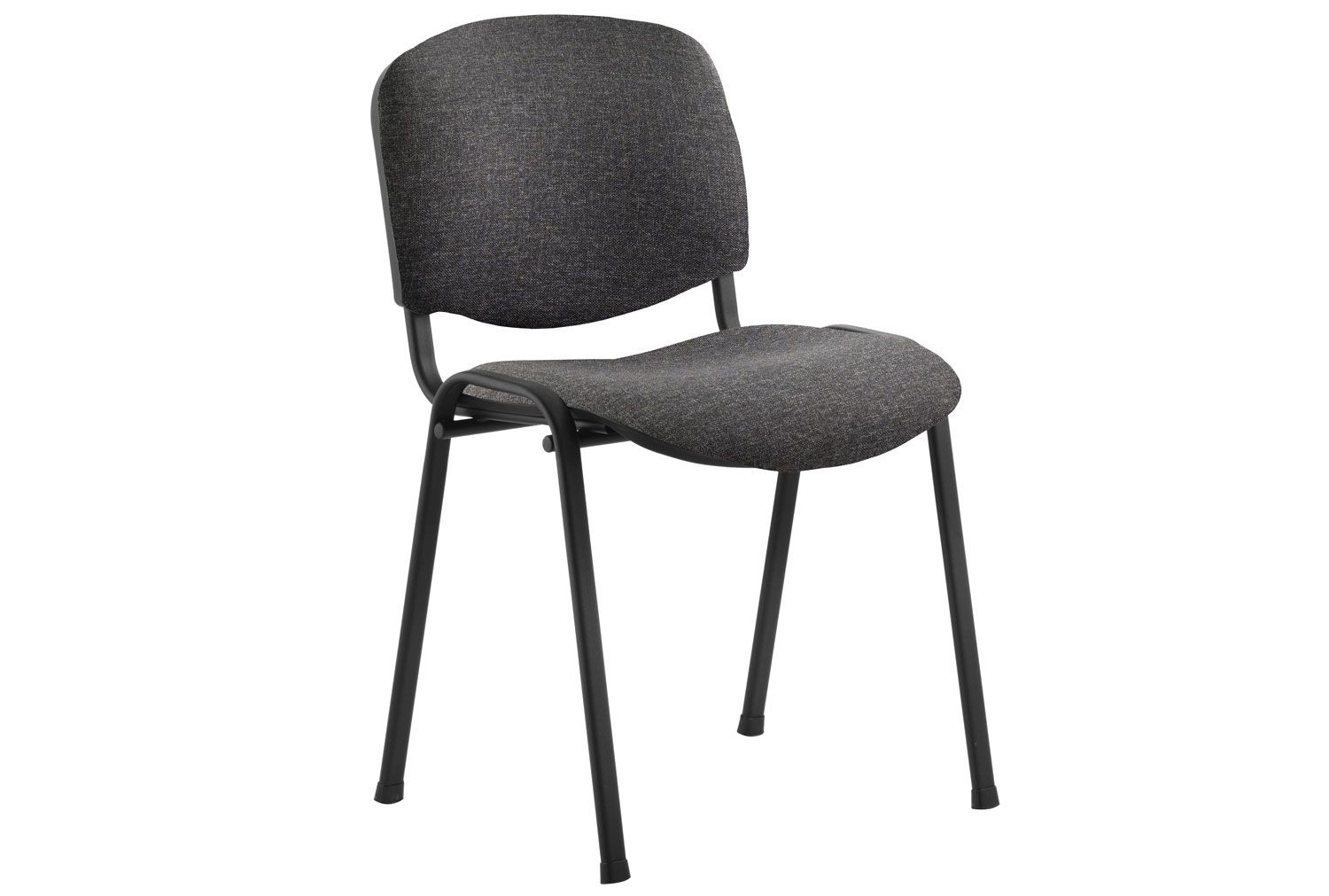 Pack Of 4 Summit Fabric ISO Conference Office Chairs With Black Frame, Without Arms, Charcoal, Express Delivery