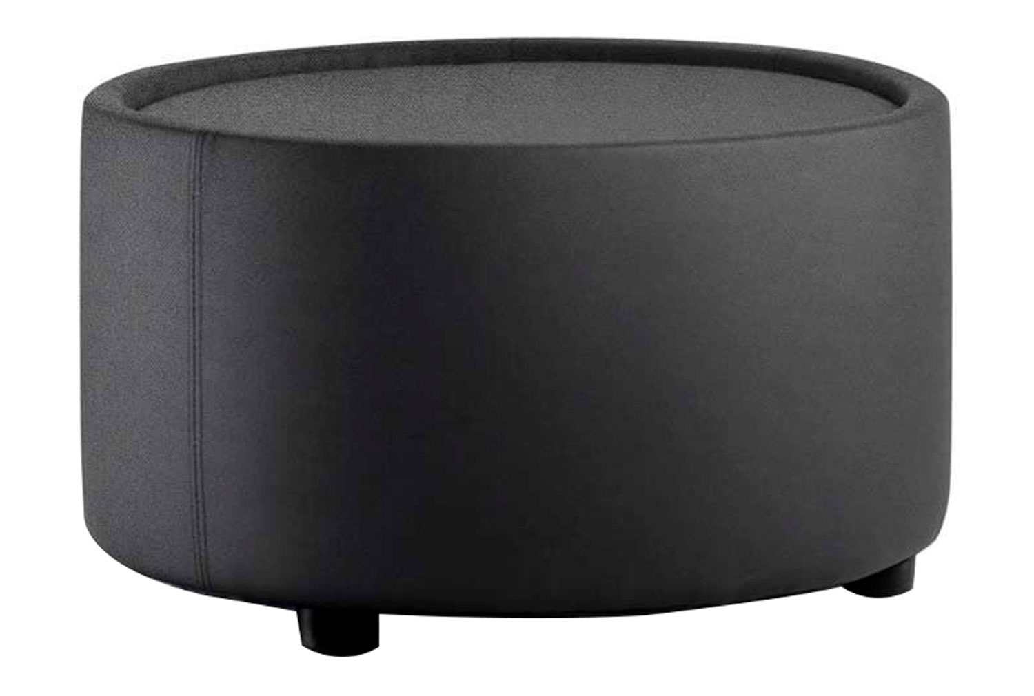 Zola Round Fabric Coffee Table (Black), Express Delivery