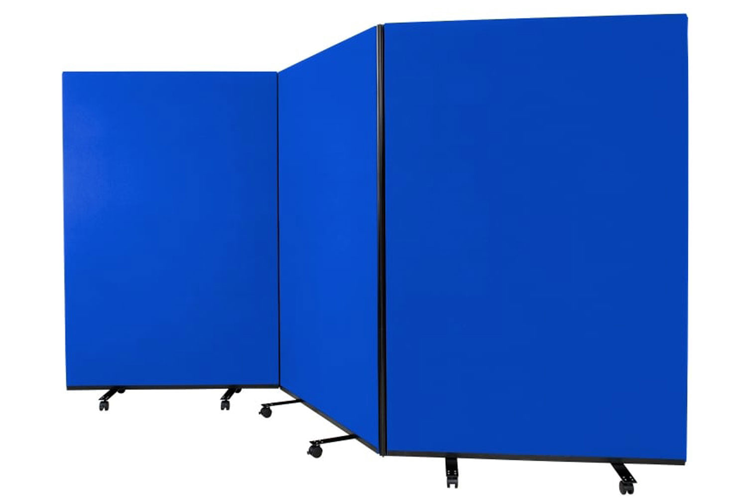 Callie Triple Mobile Office Screens, 120wx180h (cm), Blue