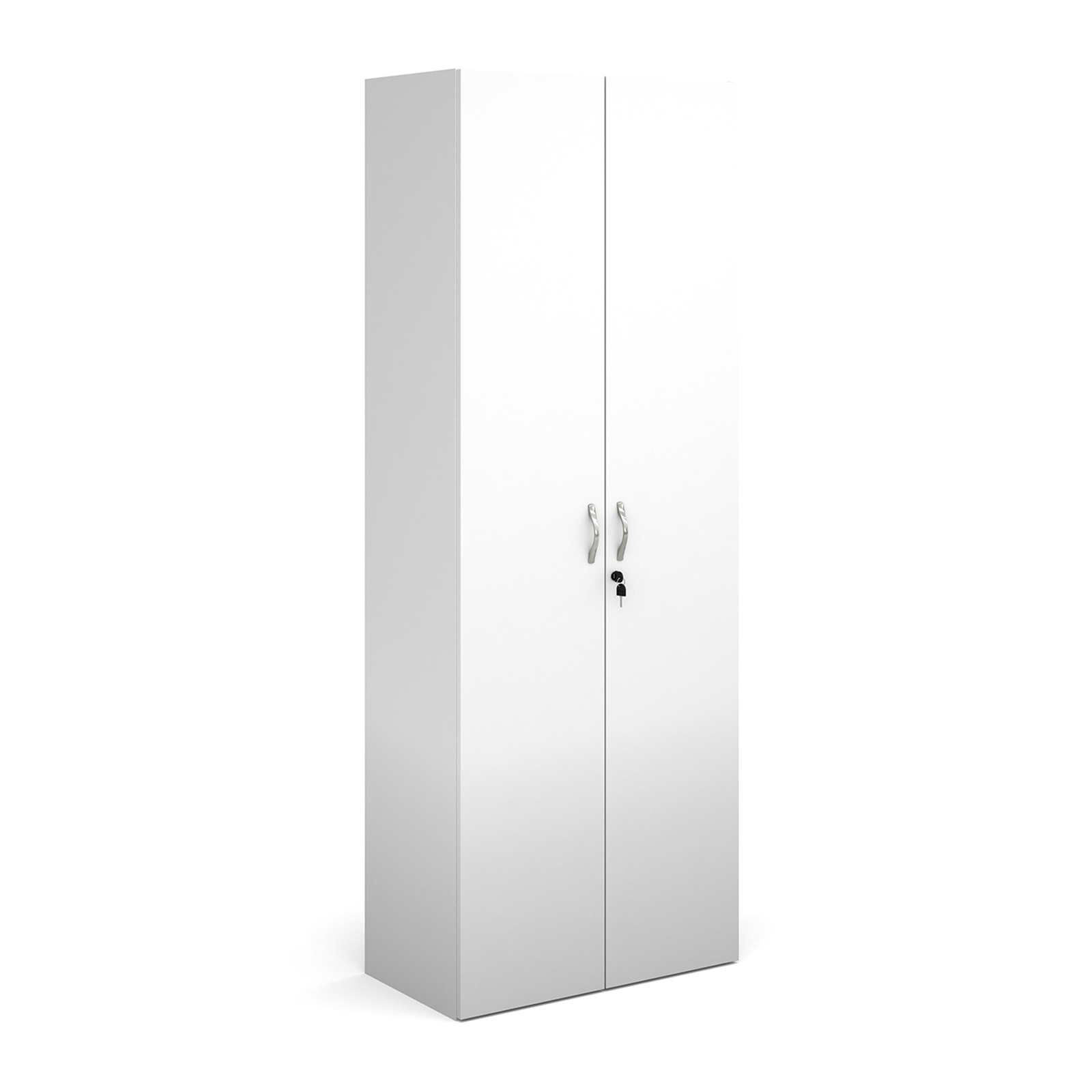 Value Line Classic+ Double Door Office Cupboards, 4 Shelf - 76wx39dx203h (cm), White