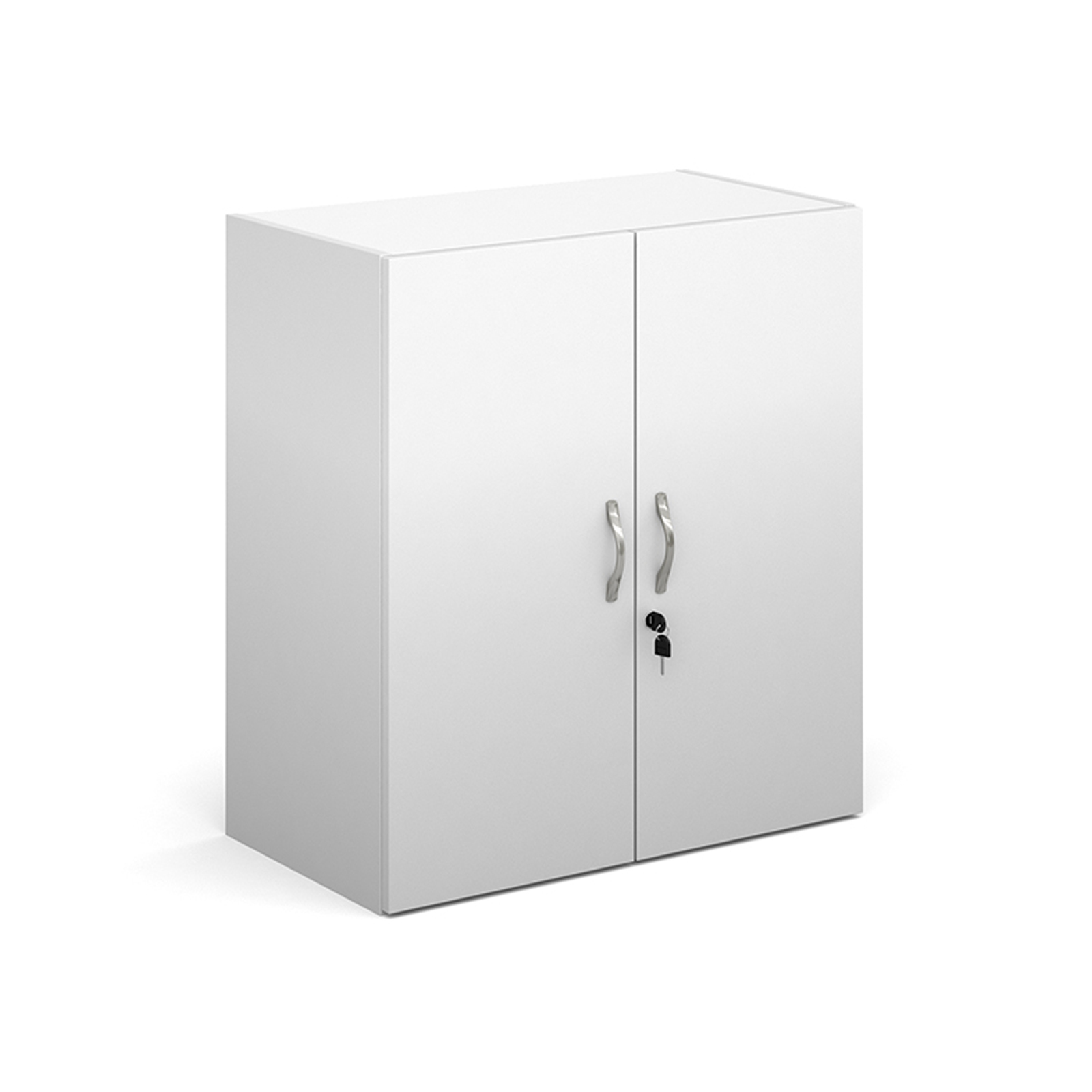 Value Line Classic+ Double Door Office Cupboards, 1 Shelf - 76wx39dx83h (cm), White