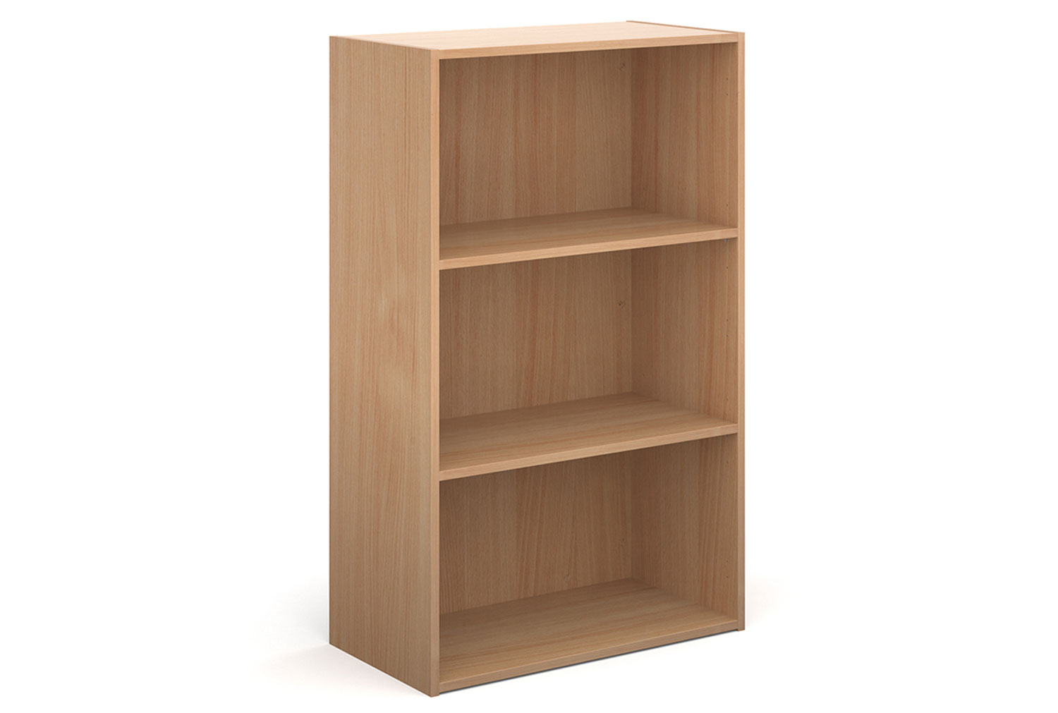 Value Line Classic+ Office Bookcases, 2 Shelf - 76wx39dx123h (cm), Beech, Express Delivery