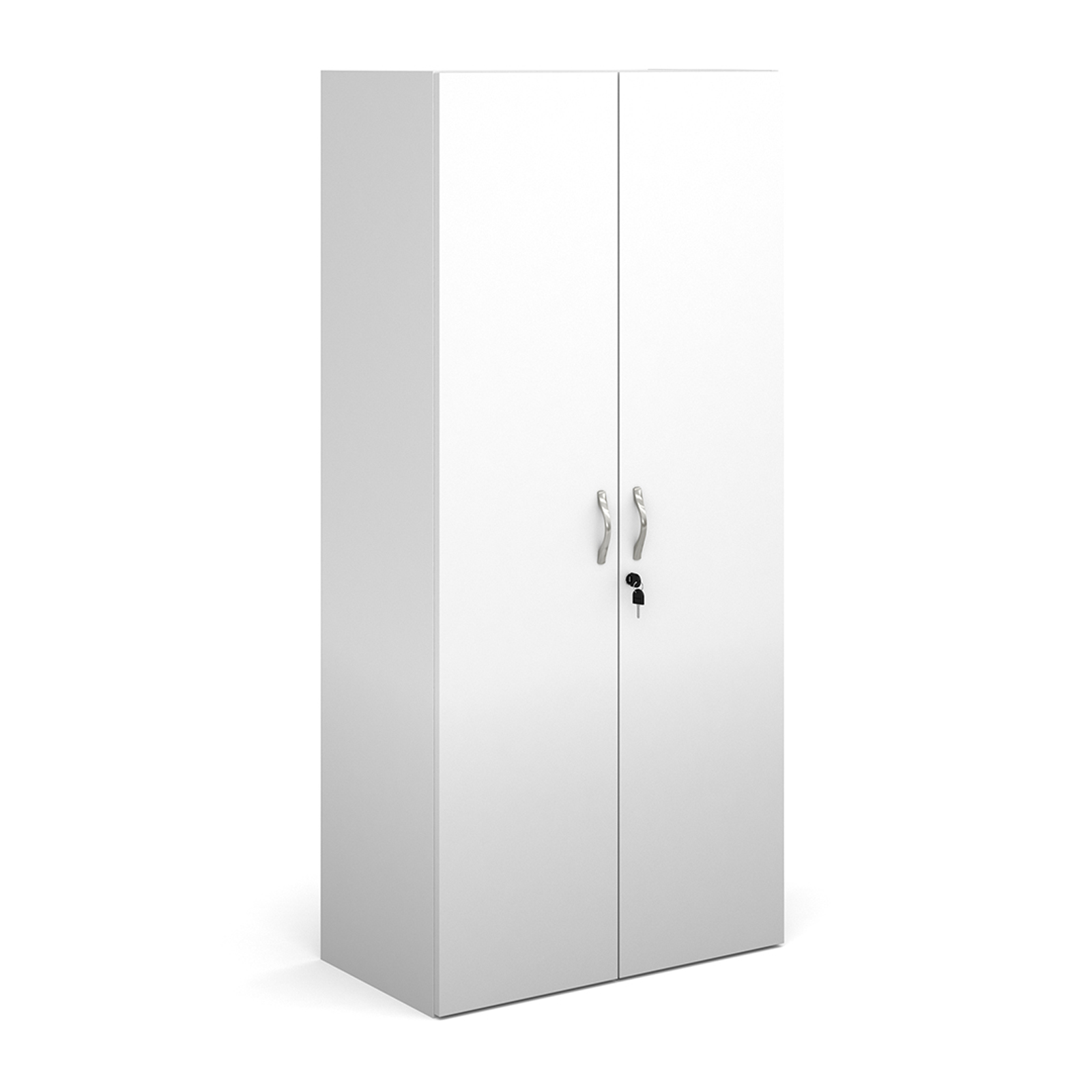 Value Line Classic+ Double Door Office Cupboards, 3 Shelf - 76wx39dx163h (cm), White