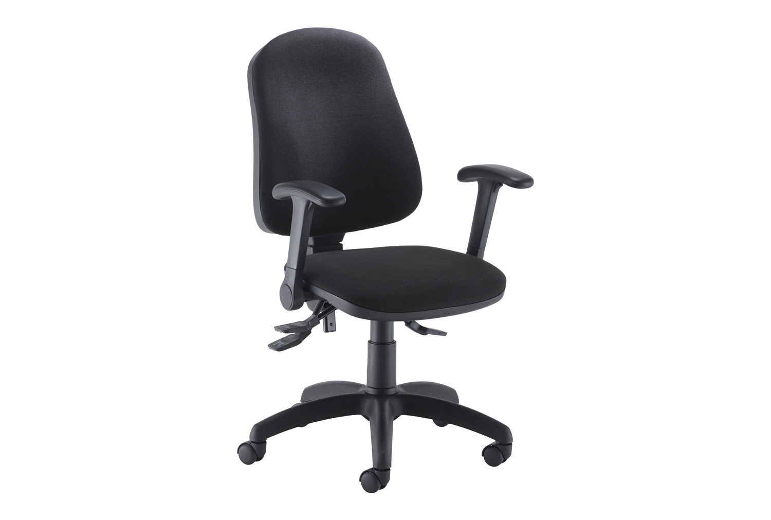Serene 3 Lever Syncro Operator Office Chair, Black, Fully Installed