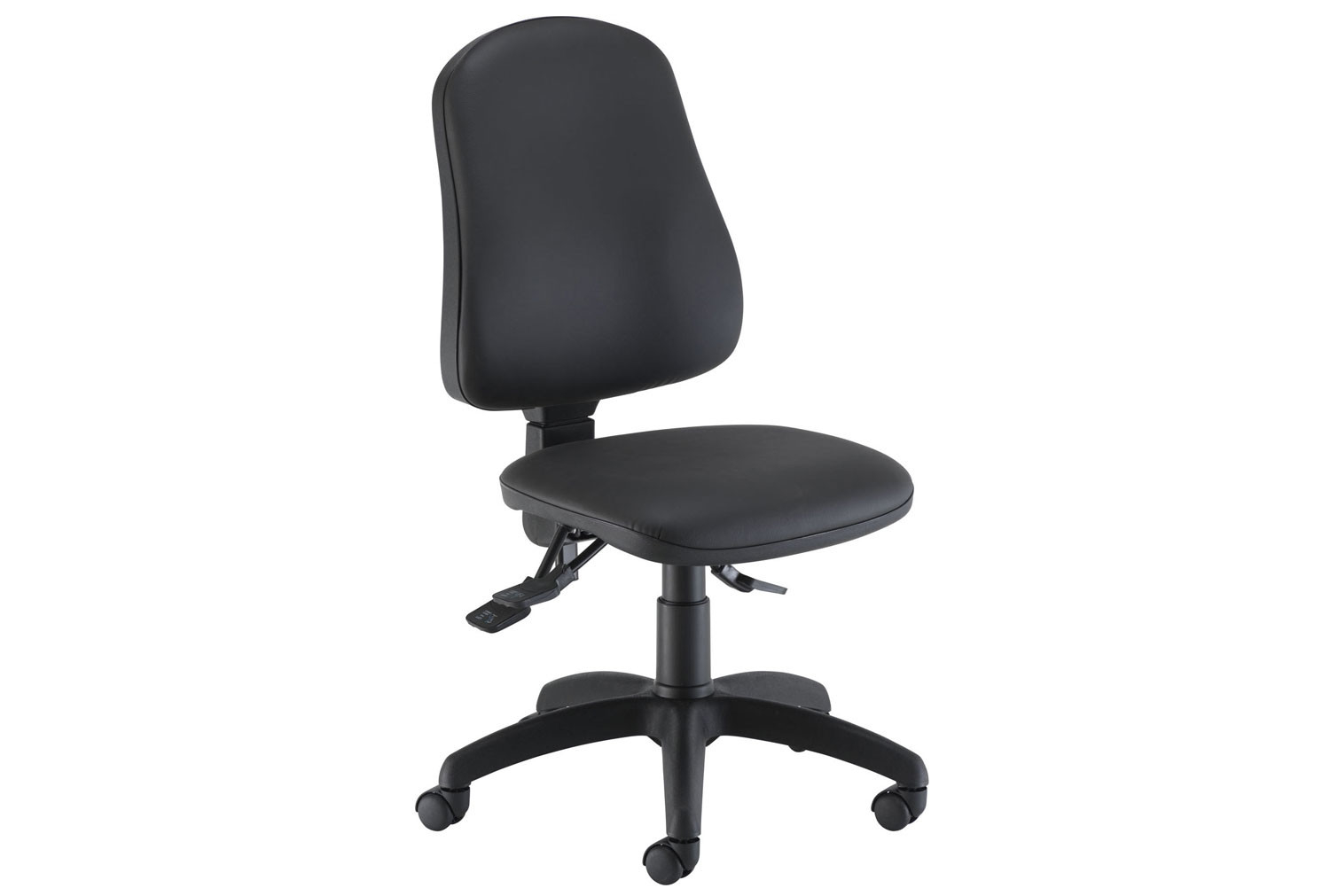 Serene 2 Lever Synchro PU Operator Office Chair, Height Adjustable Arms, Fully Installed