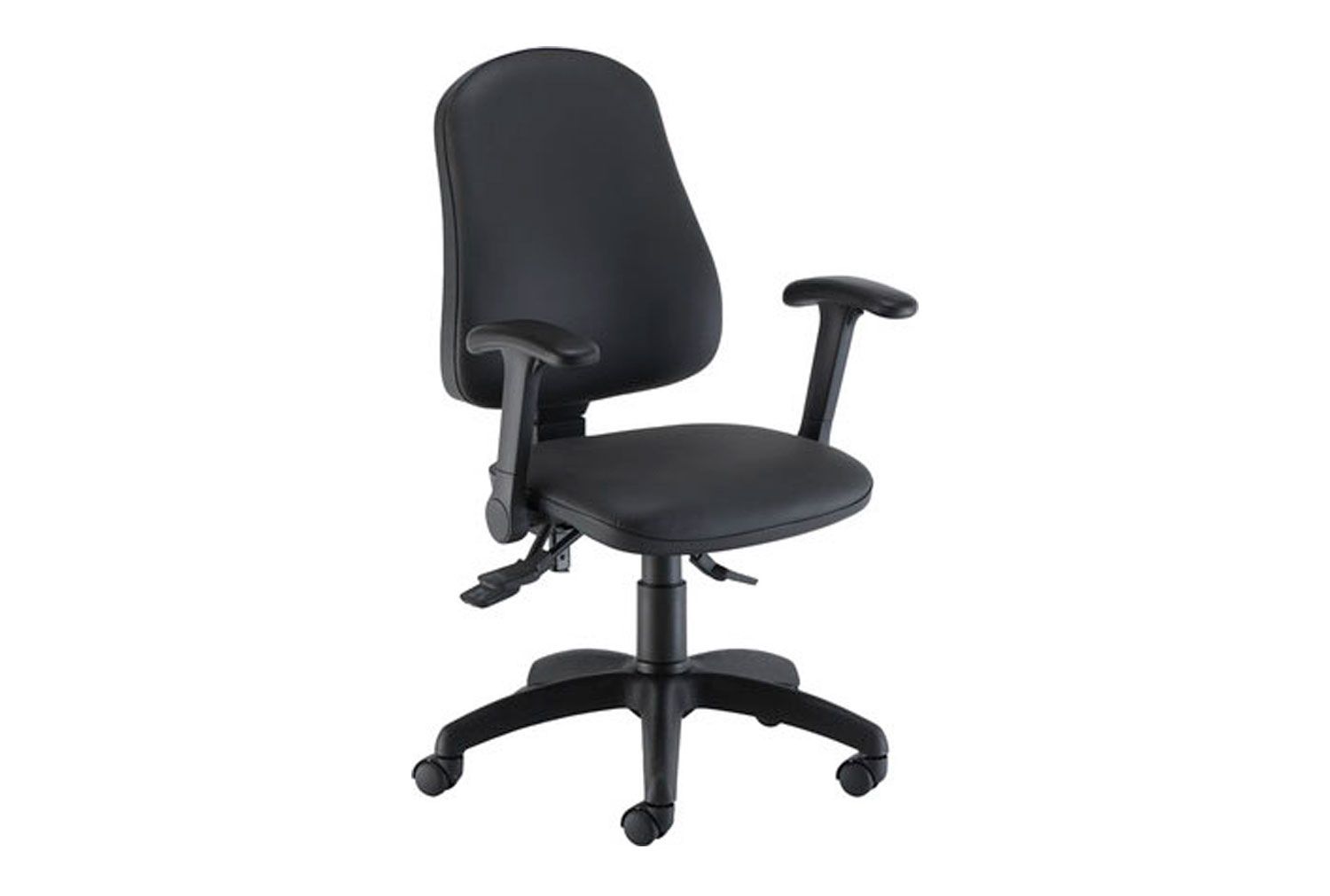 Orchid High Back Polyurethane Operator Chair With Lumbar Pump & Folding Arms