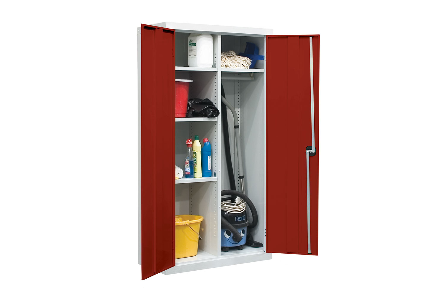 QMP Utility Office Cupboards, 90wx46dx180h (cm), Grey