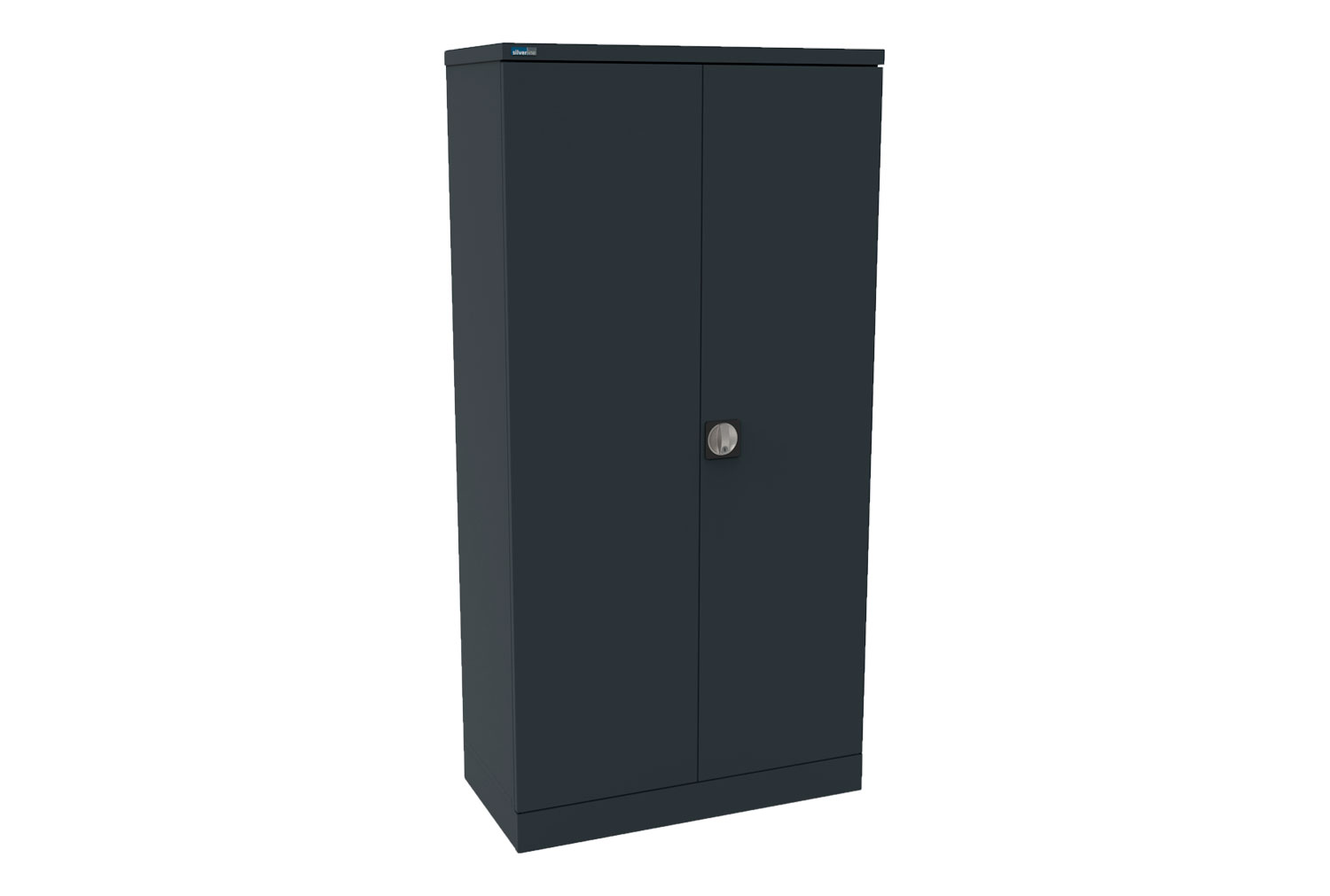 Silverline Kontrax Office Cupboards 183cm High, 3 Shelf - 92wx46dx183h (cm), Anthracite, Fully Installed