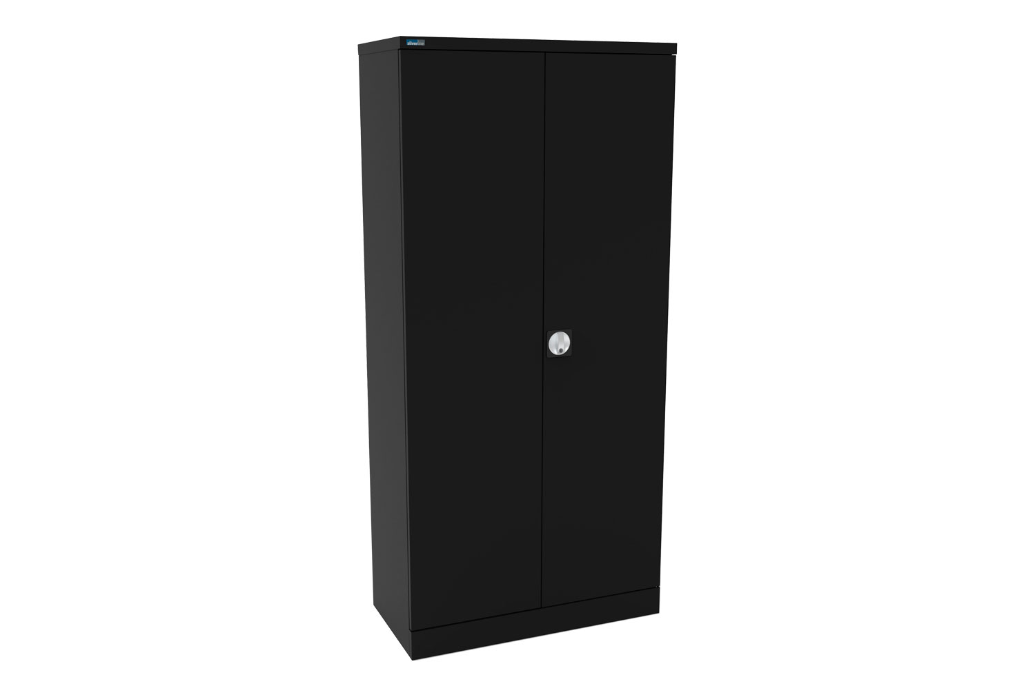 Silverline Kontrax Office Cupboards 195cm High, 4 Shelf - 92wx46dx195h (cm), Black, Fully Installed