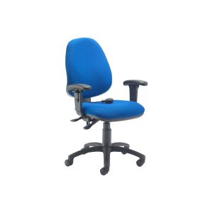 Orchid High Back Lumbar Pump Fabric Operator Chair With Height Adjustable Arms