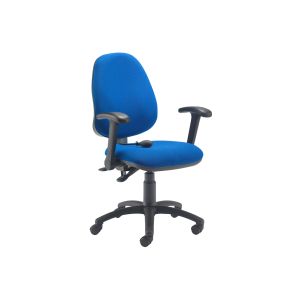 Orchid High Back Lumbar Pump Fabric Operator Chair With Folding Arms