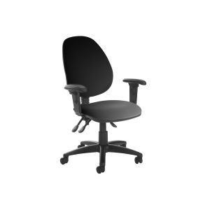 Vantage Plus High Back Asynchro Vinyl Operator Chair With Adjustable Arms