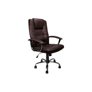 Skye High Back Brown Leather Faced Executive Chair